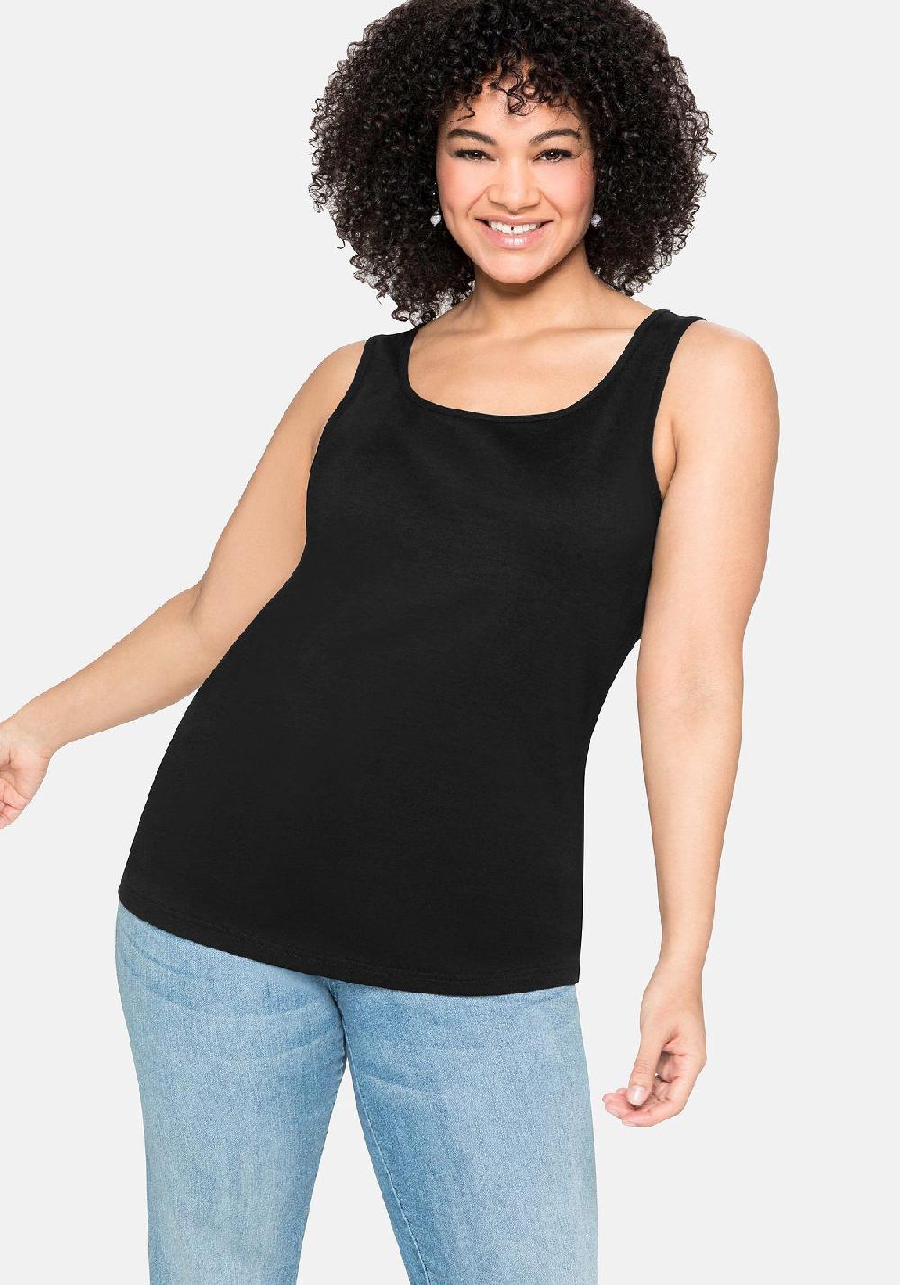 sheego Tanktop aus reiner Baumwolle Heißer Verkauf