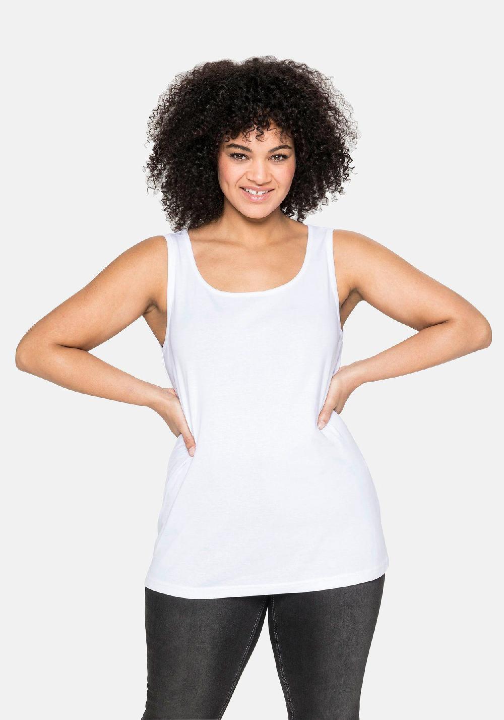 sheego Tanktop aus reiner Baumwolle Neueste Mode