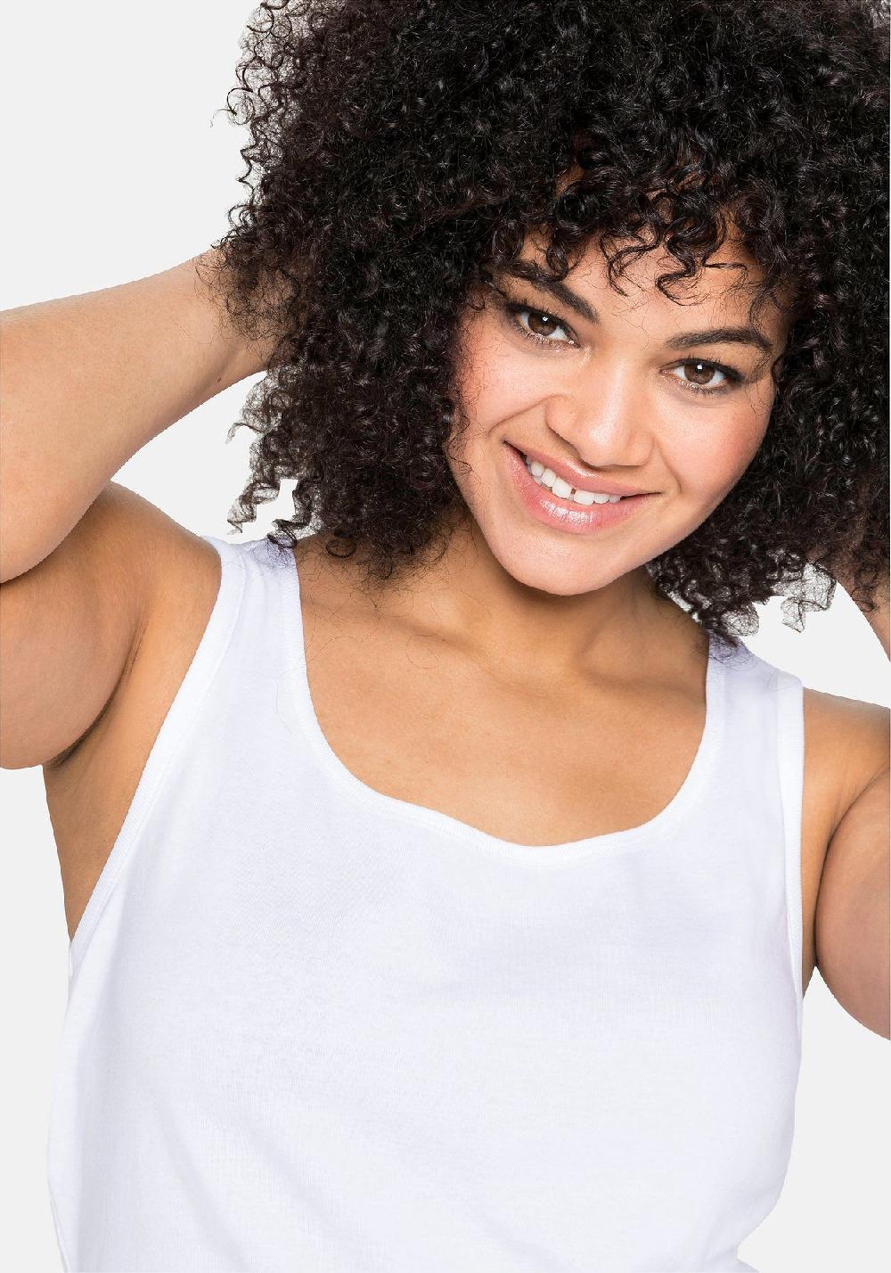 sheego Tanktop aus reiner Baumwolle Neueste Mode