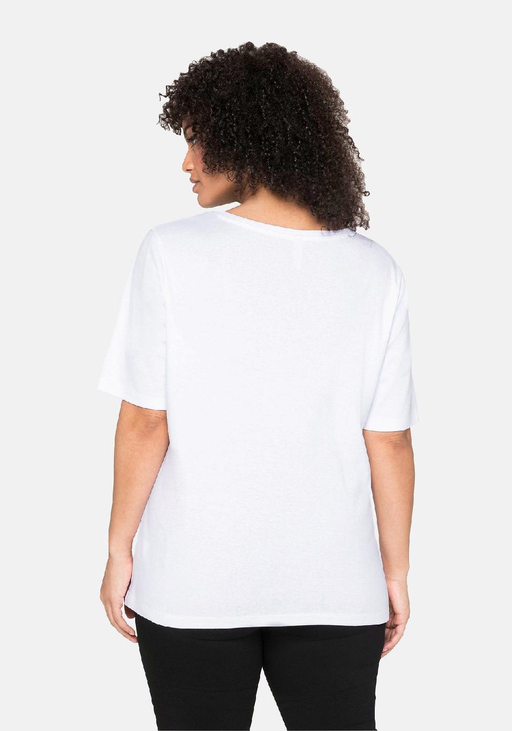 sheego T-Shirt aus reiner Baumwolle Online Outlet