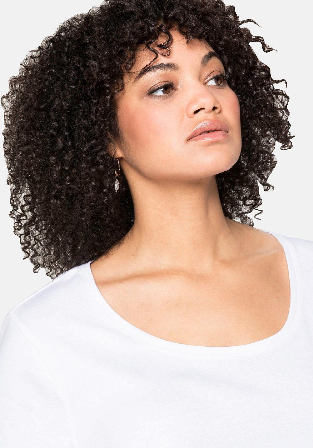 sheego T-Shirt aus reiner Baumwolle Online Outlet