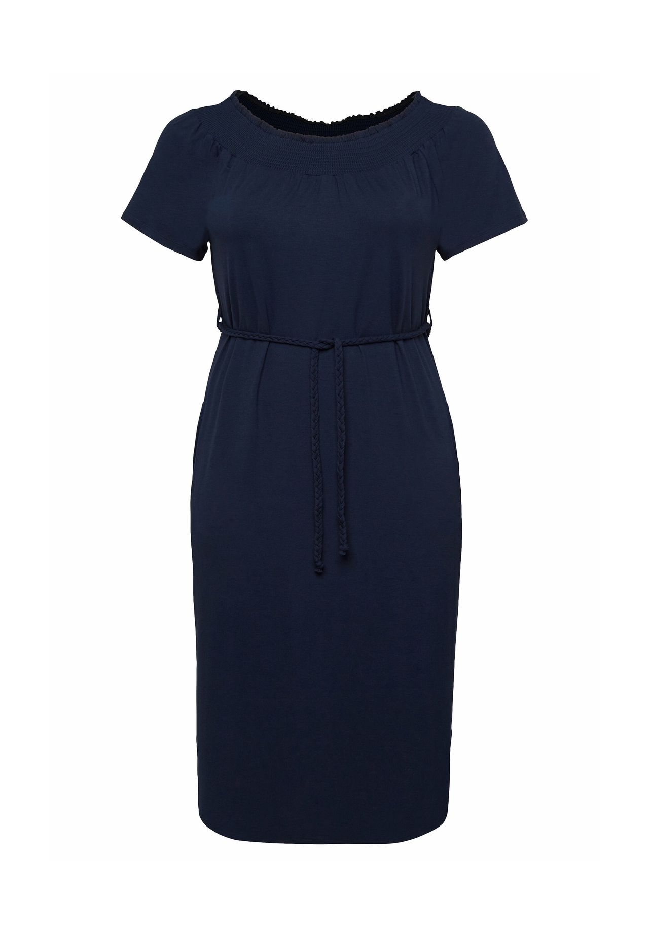 sheego Strandkleid mit Bindeband und Carmenausschnitt Blitzangebot