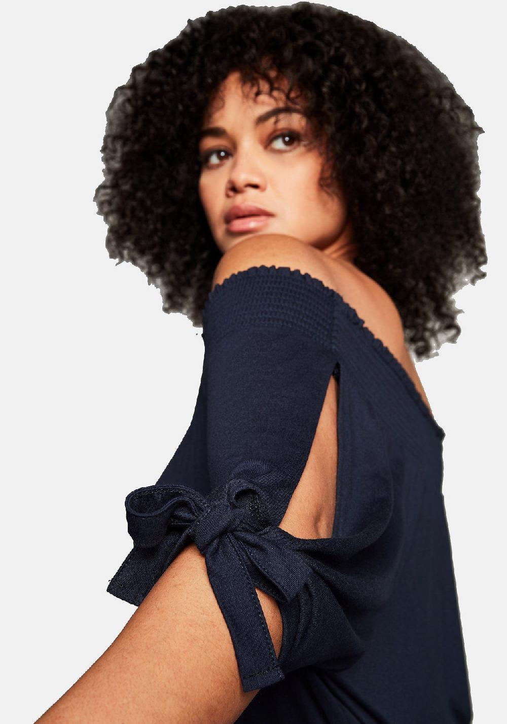 sheego Carmenshirt mit Smokeinsatz Neuheiten