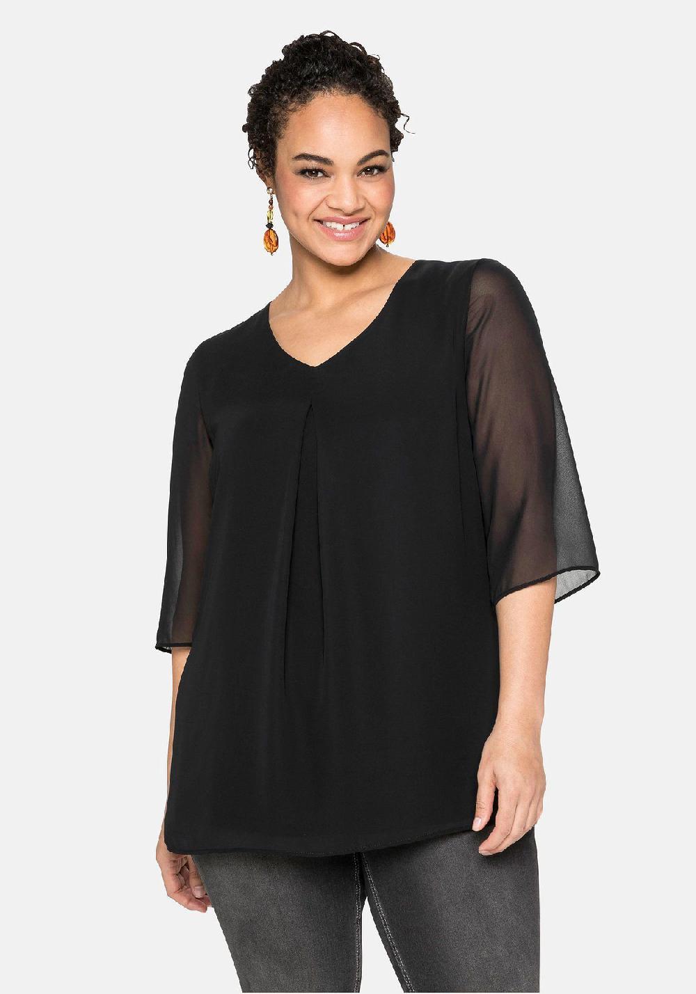 sheego Tunika im Lagenlook mit Chiffon Kauf eins, bekomm eins gratis