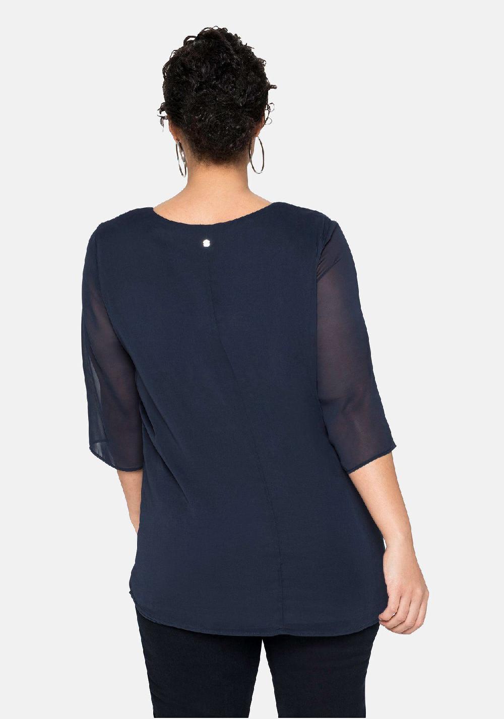 sheego Tunika im Lagenlook mit Chiffon Tägliche Deals