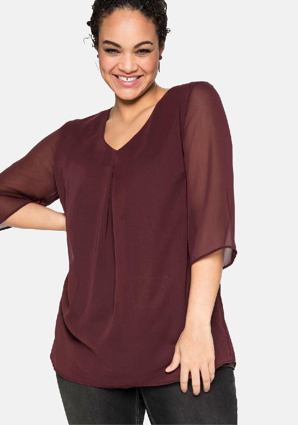 sheego Tunika im Lagenlook mit Chiffon Sonderangebote