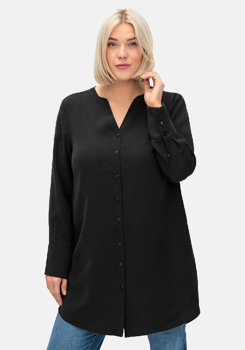 sheego Longbluse mit Raffung am Rückenteil Tiefpreis