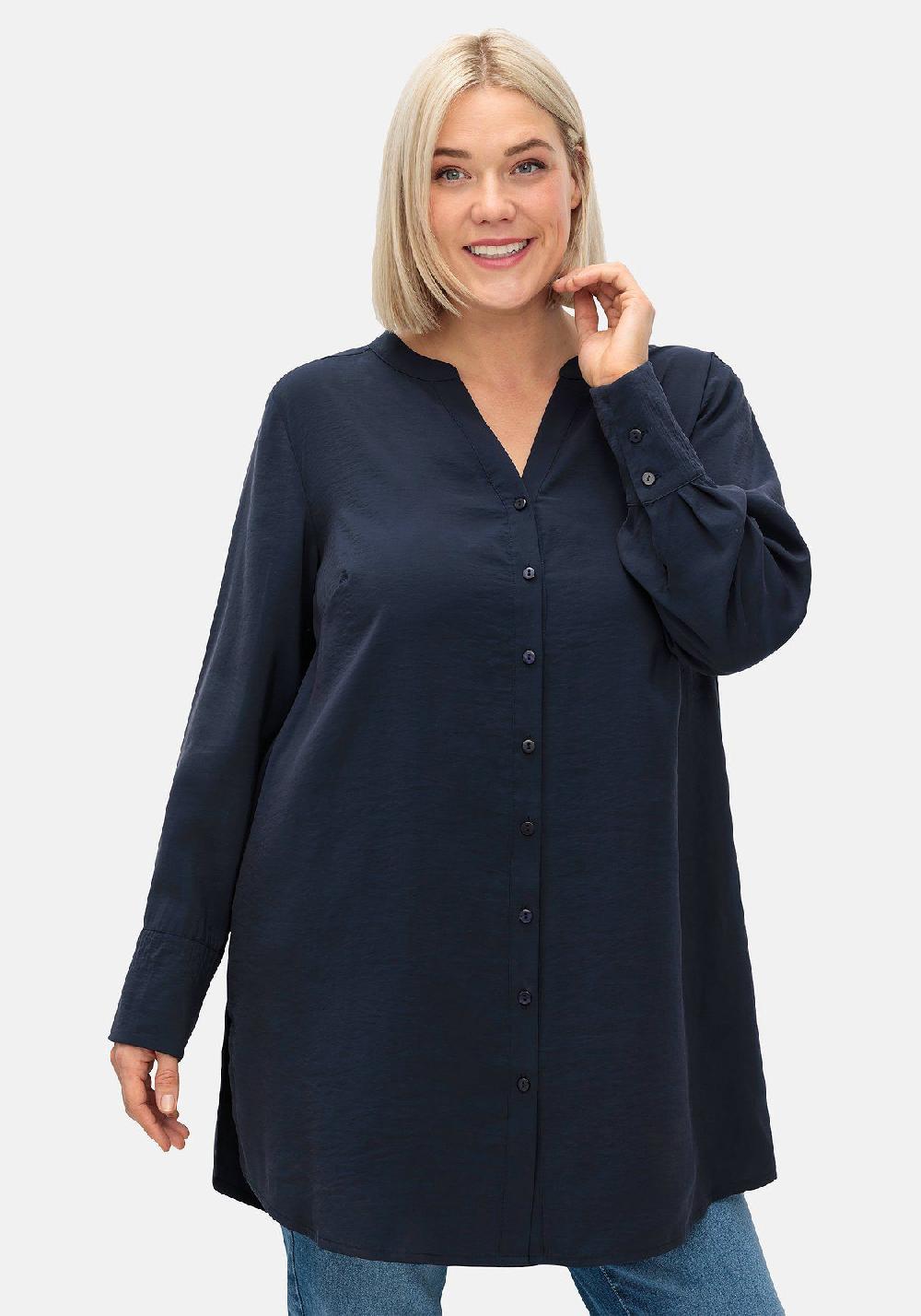sheego Longbluse mit Raffung am Rückenteil Super Sparpreis