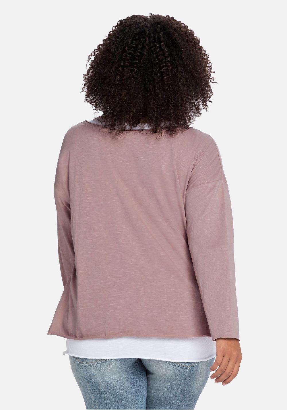 sheego by JoeBrowns Langarmshirt mit kontrastfarbenem Tanktop Bis zu 60% Rabatt