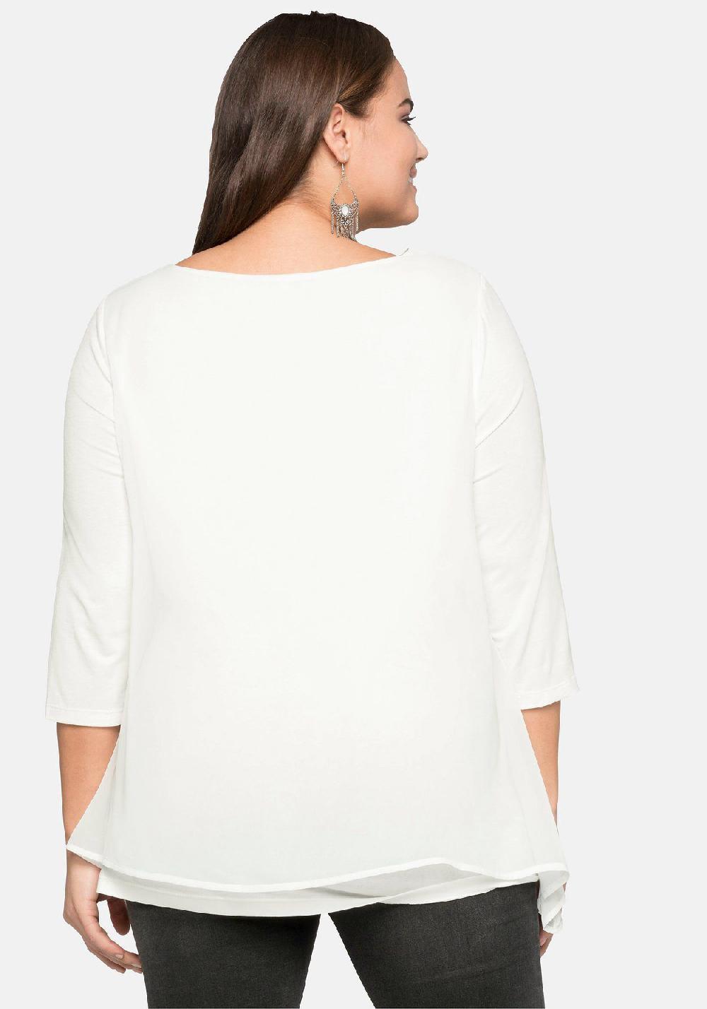 sheego Blusenshirt in leichter A-Linie mit Zipfelsaum Nur noch ein Tag übrig