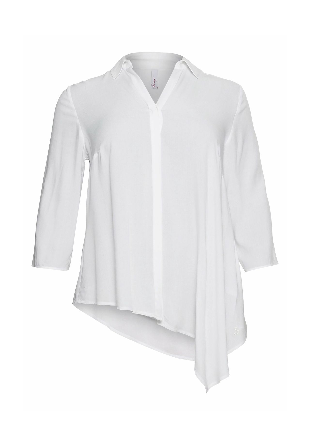 sheego Bluse mit asymmetrischem Saum in Zipfelform Clearance-Verkauf