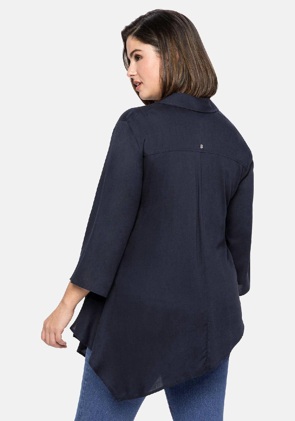 sheego Bluse mit asymmetrischem Saum in Zipfelform Speichern exportieren