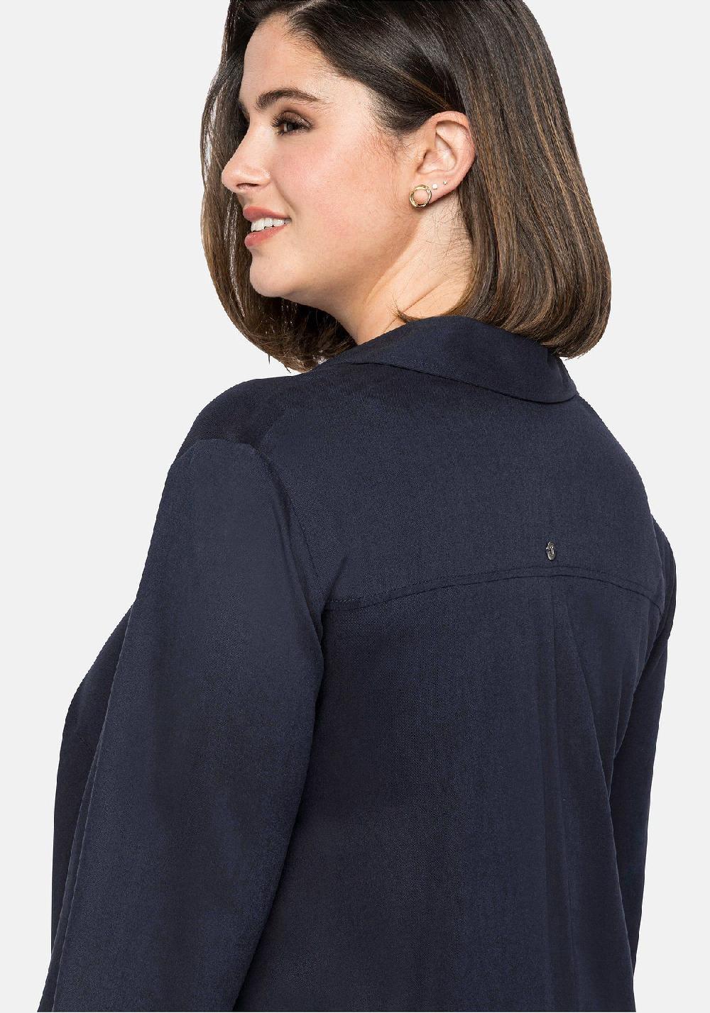 sheego Bluse mit asymmetrischem Saum in Zipfelform Speichern exportieren