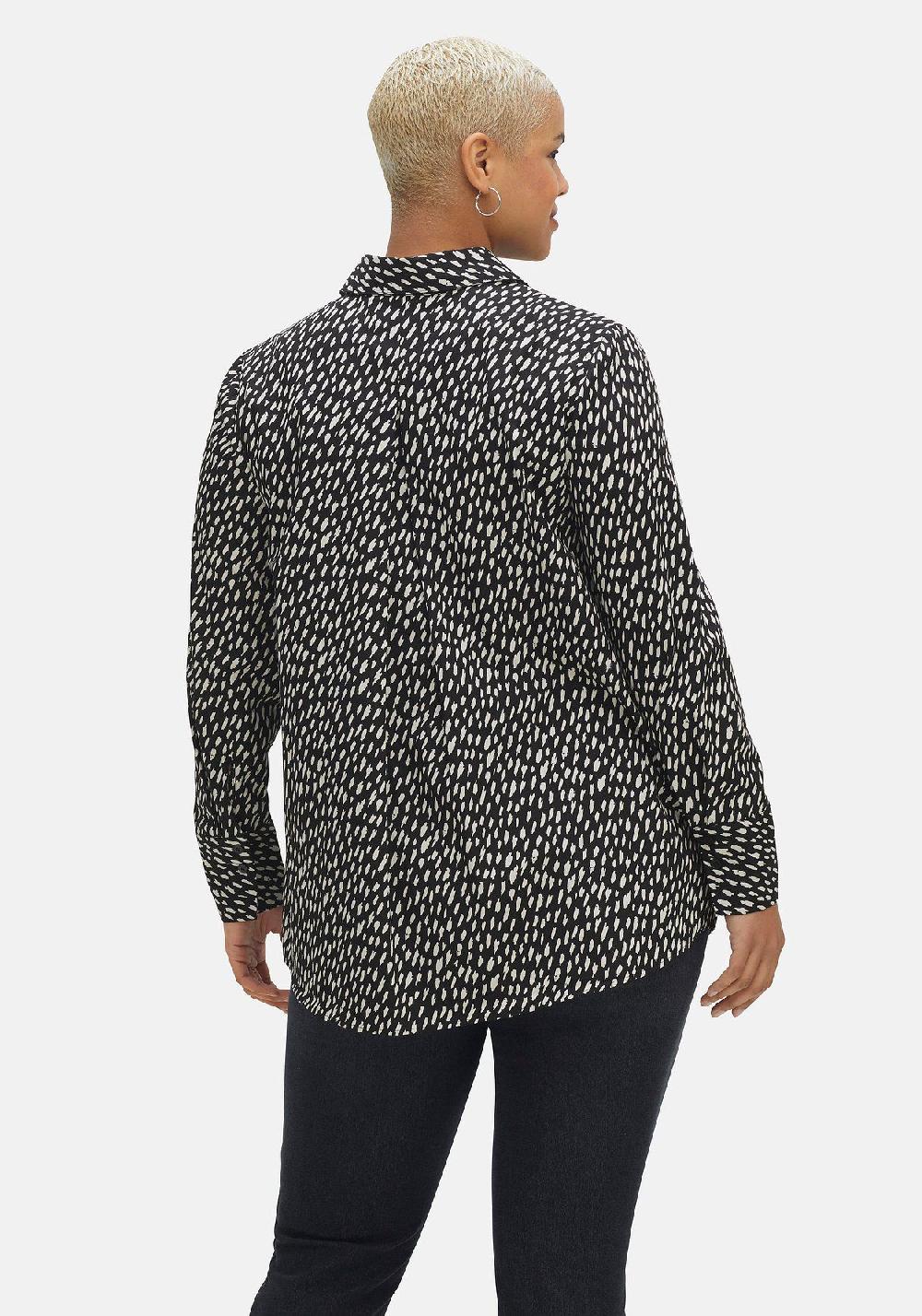 sheego Hemdbluse mit Alloverdruck aus Popeline-Qualität zollfrei