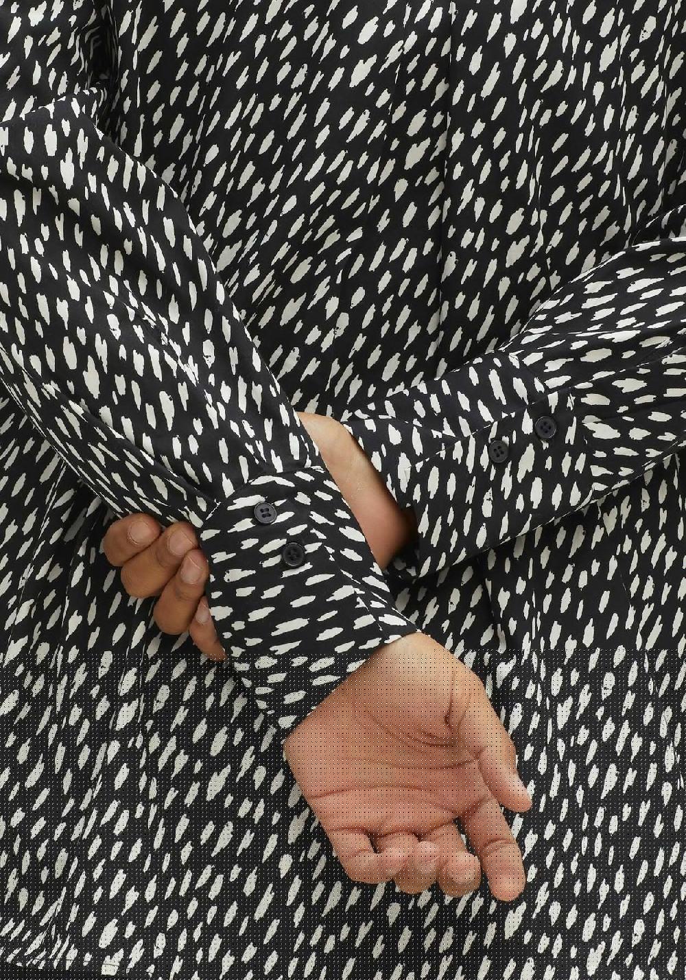 sheego Hemdbluse mit Alloverdruck aus Popeline-Qualität zollfrei