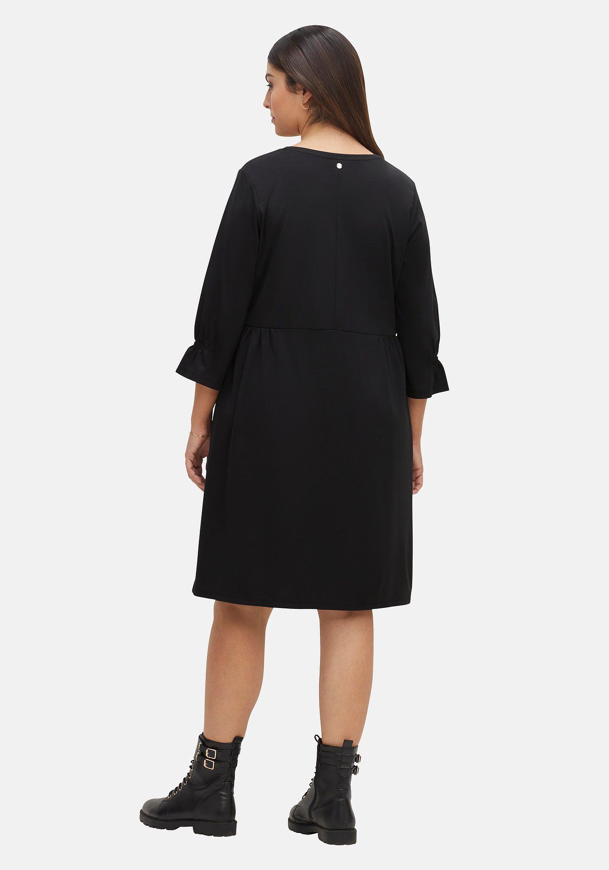 sheego Shirtkleid mit gerafften 3/4-Ärmeln 50% Rabatt für begrenzte Zeit