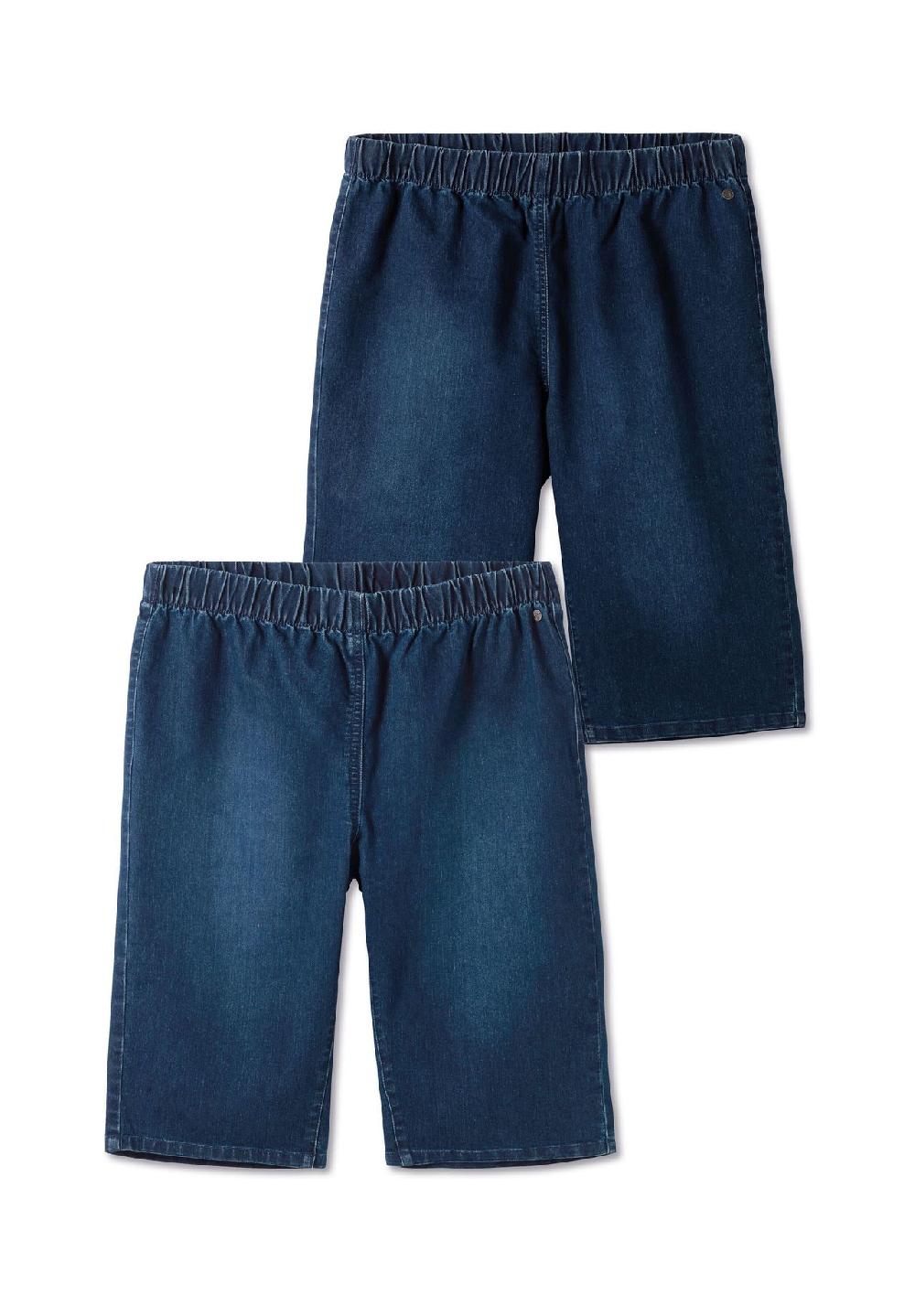 sheego Jeans-Bermudas mit Gummibund im Doppelpack Verkauf