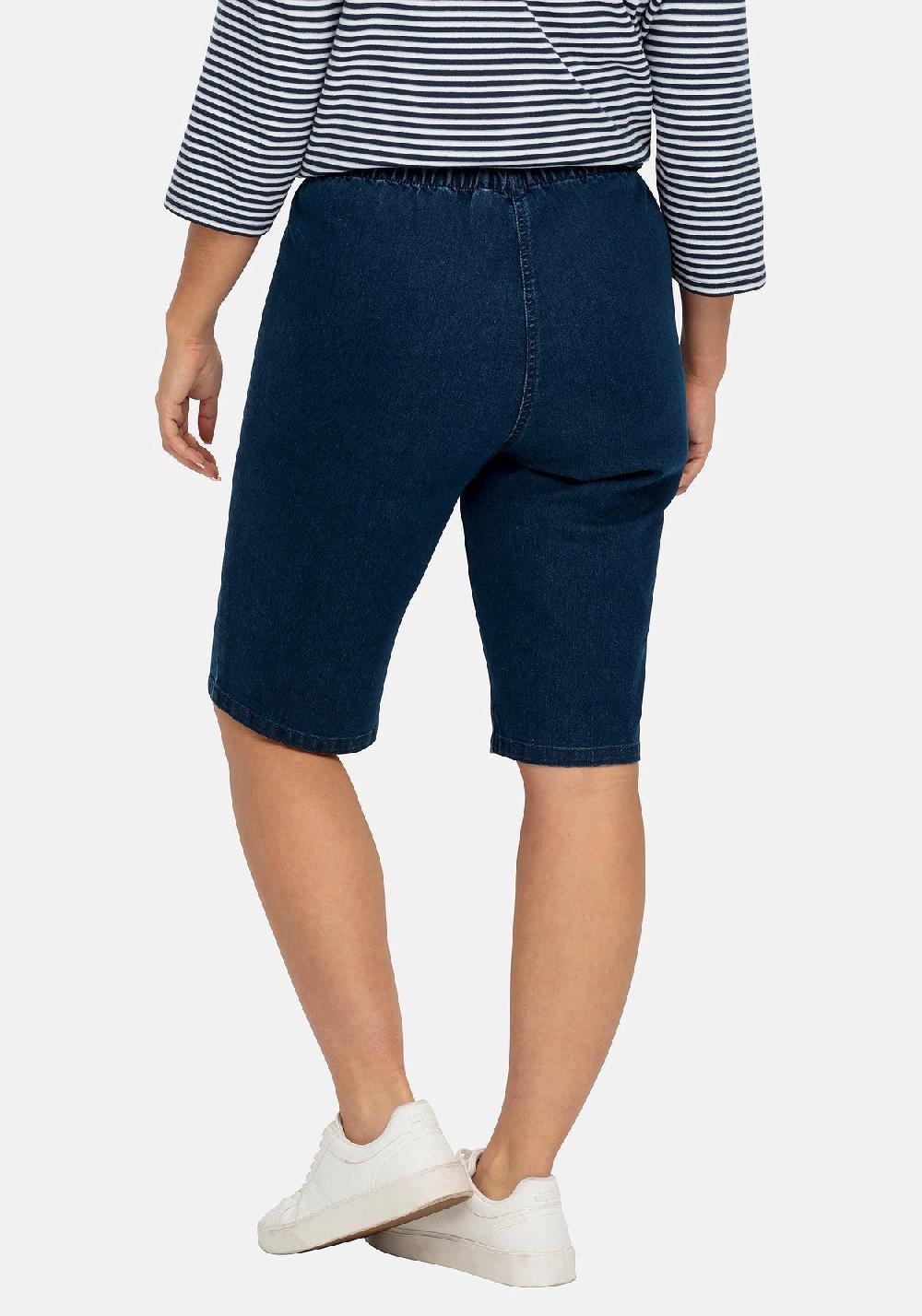 sheego Jeans-Bermudas mit Gummibund im Doppelpack Verkauf