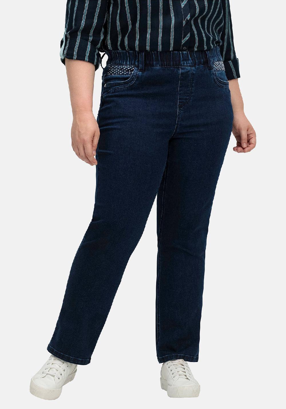 sheego Gerade Jeans mit Powernetz-Einsatz Schlussverkauf