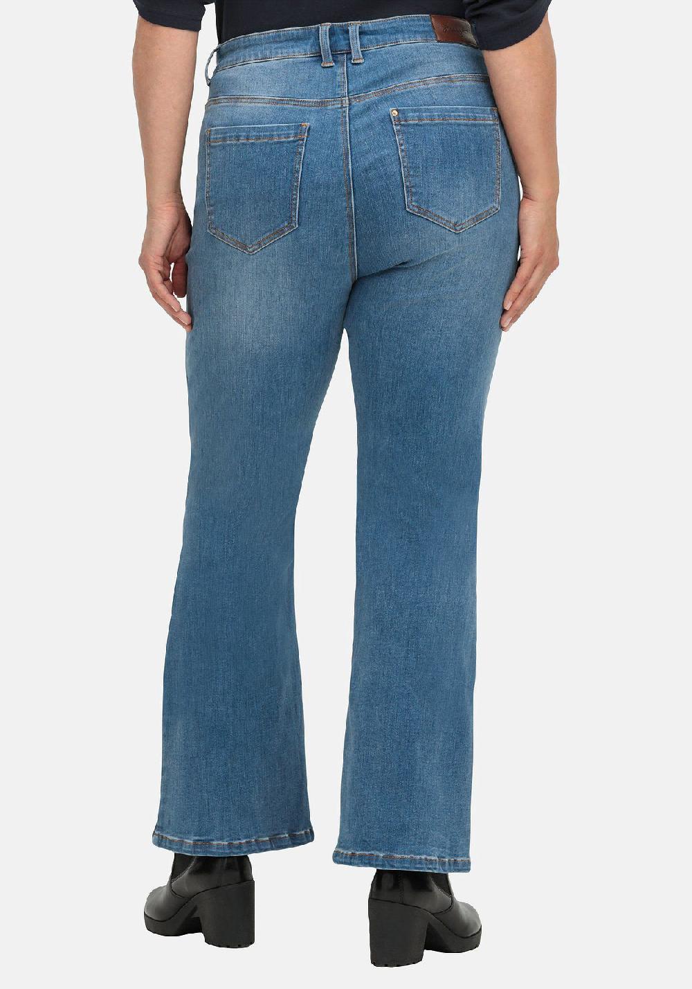 sheego Bootcut Stretch-Jeans mit Bodyforming-Effekt mit Bodyforming-Effekt Kostenloser Versand