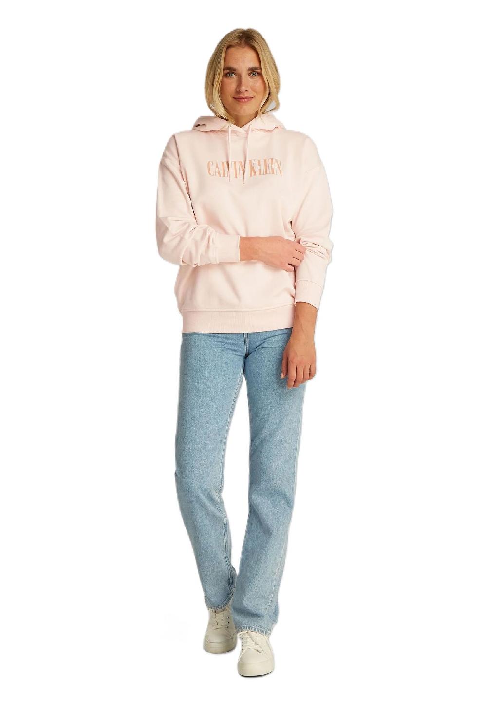 Calvin Klein Jeans Hoodie Rippbündchen Baumwolle für Damen Günstig kaufen