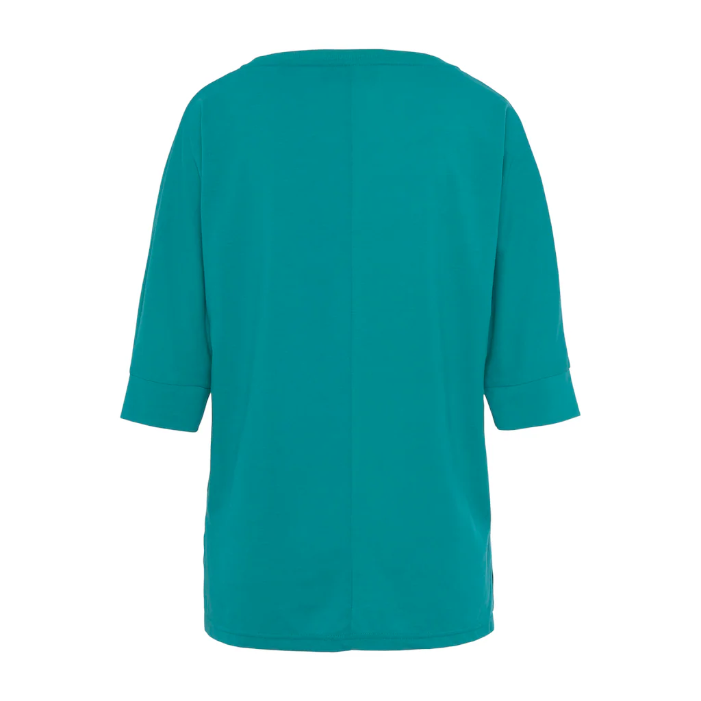 Elbsand 3/4-Arm-Shirt mit Logodruck Baumwoll-Mix lockere Passform Große Rabatte