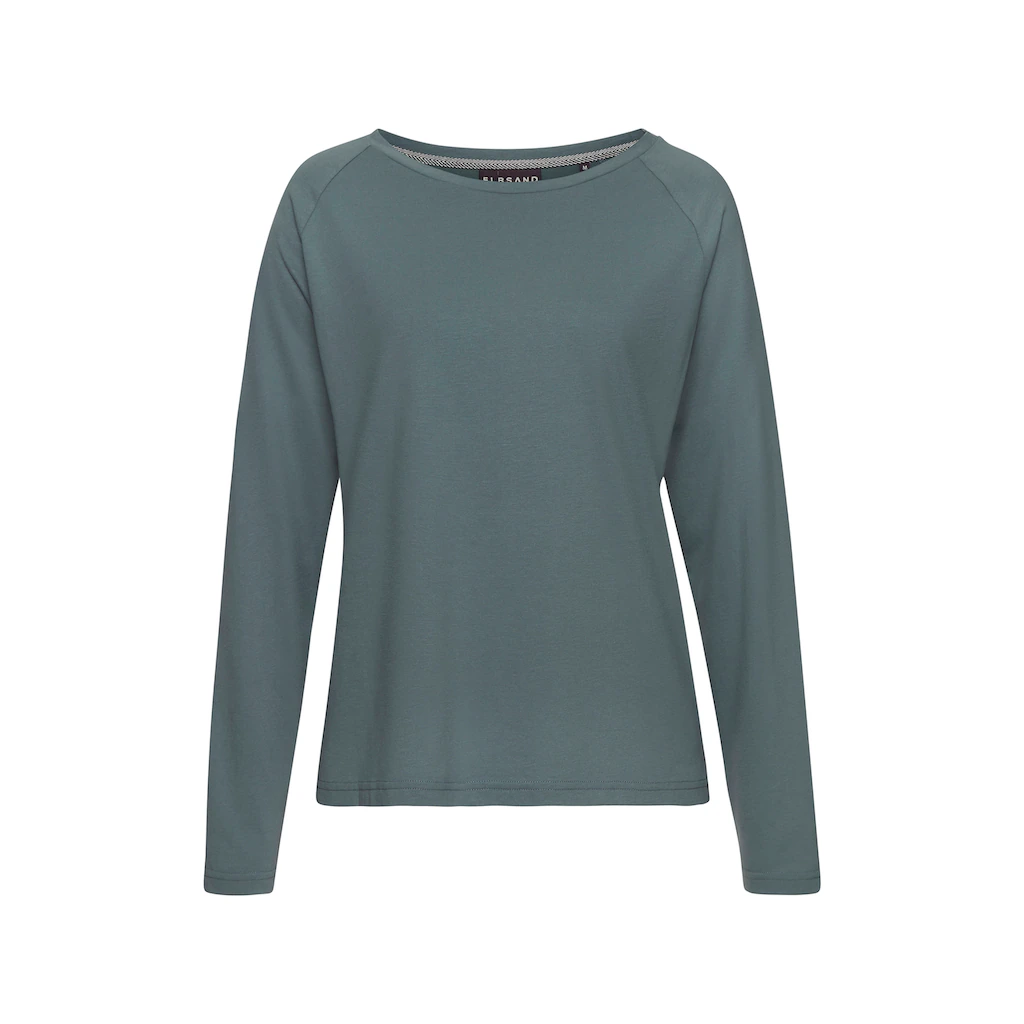 Elbsand Longsleeve »Tinna« mit Logodruck hinten Langarmshirt aus Baumwoll-Mix sportlich-casual Saisonale Angebote