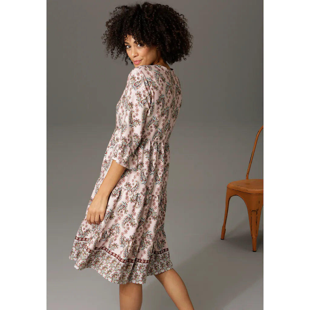 Aniston CASUAL Tunikakleid mit verspielten Paisley-Druck Kauf eins, bekomm eins gratis
