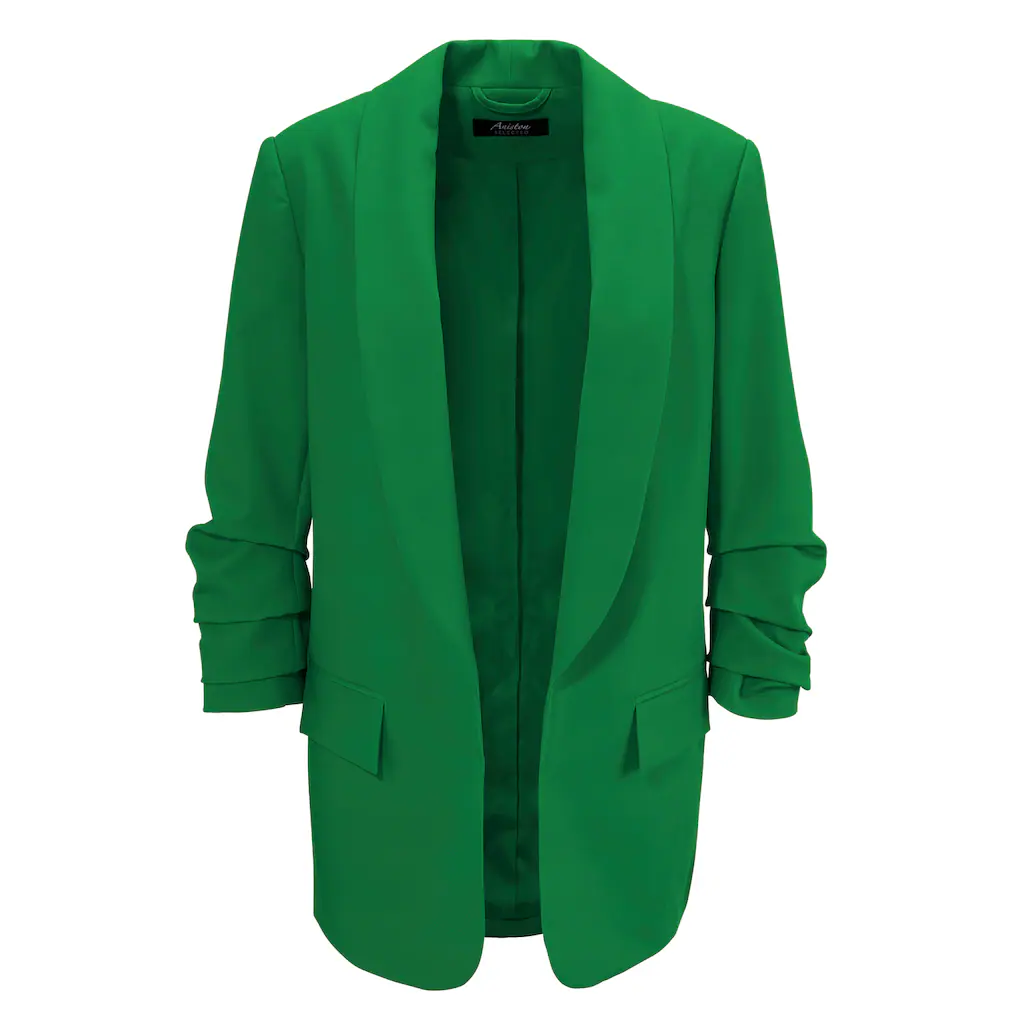 Aniston SELECTED Longblazer mit modischem Reverskragen und gerafften Ärmeln - NEUE KOLLEKTION Wochenangebot