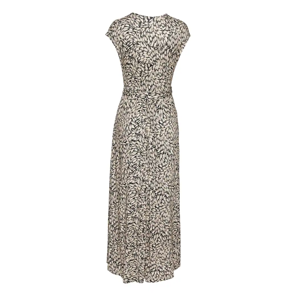Buffalo Maxikleid (mit Bindegürtel) mit Alloverdruck Sommerkleid mit Taschen Strandkleid Nur für heute
