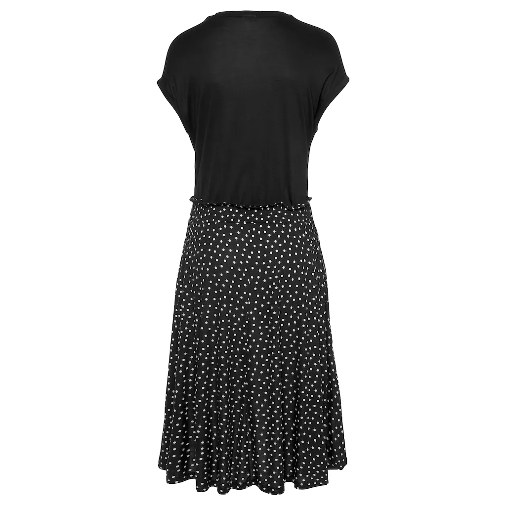 Beachtime Jerseykleid mit Paperbag-Bund und Taschen Druckkleid sommerlich elegant Discount Store für neue Produkte
