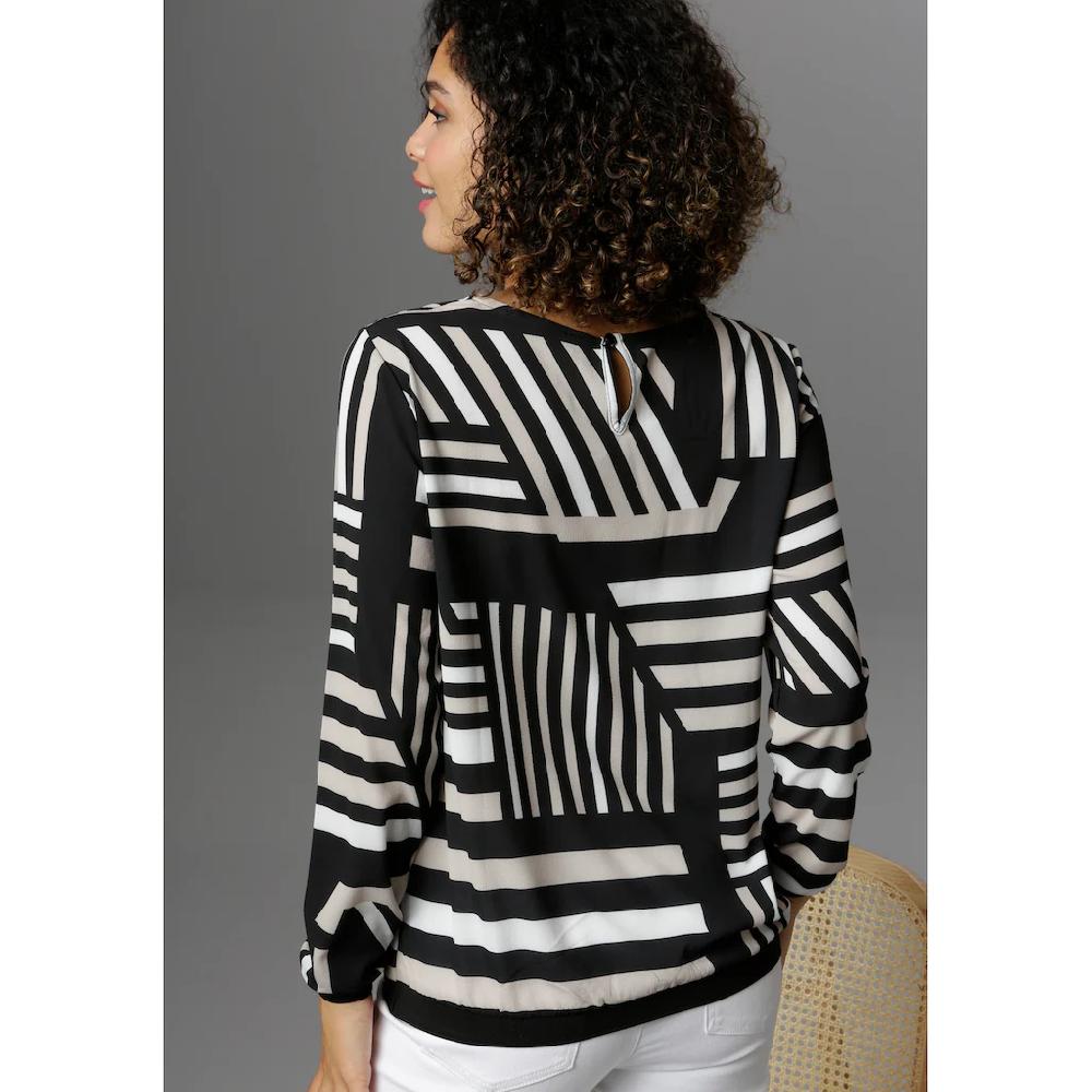 Aniston SELECTED Shirtbluse mit grafischem Muster Verkauf