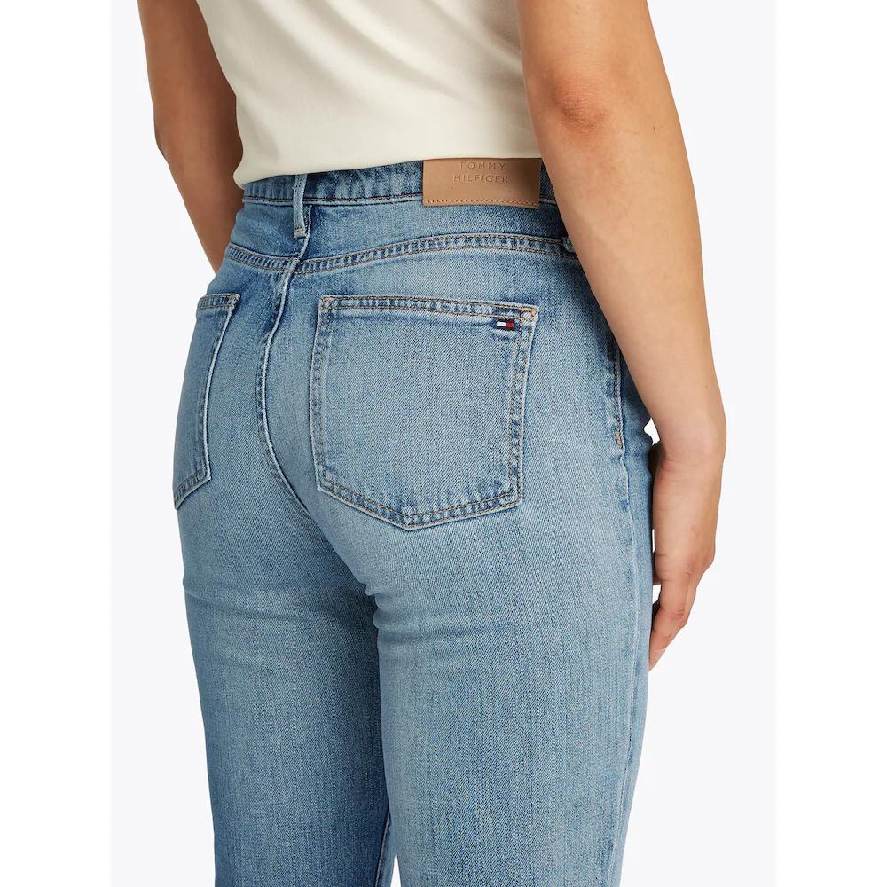 Tommy Hilfiger Bootcut-Jeans »Bootcut Regular Waist« mittlere normale Leibhöhe mit Bügelfalten mit Nieten Hotsell