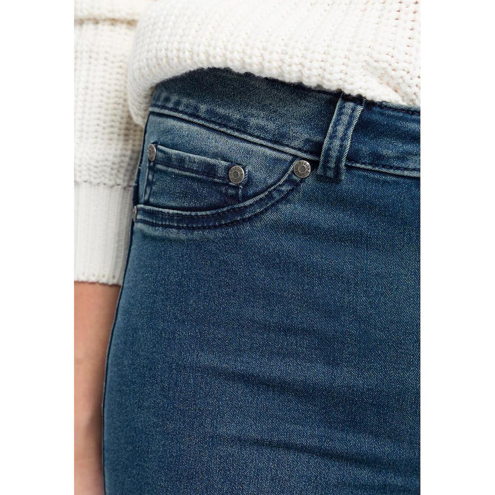Arizona Bootcut-Jeans »Ultra Stretch« ausgestellte Beinform Used-Waschung hohe Leibhöhe Limitierter Zeitrabatt