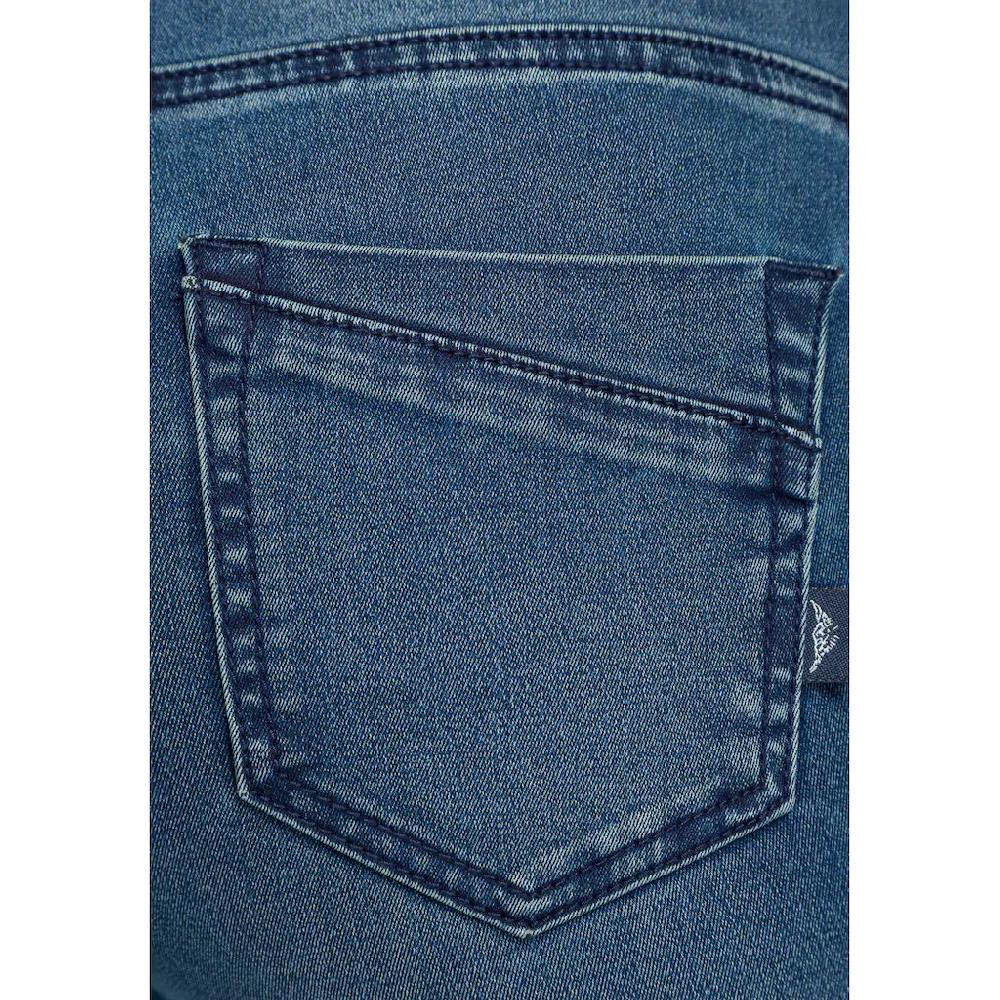 Arizona Bootcut-Jeans »Ultra Stretch« ausgestellte Beinform Used-Waschung hohe Leibhöhe Limitierter Zeitrabatt