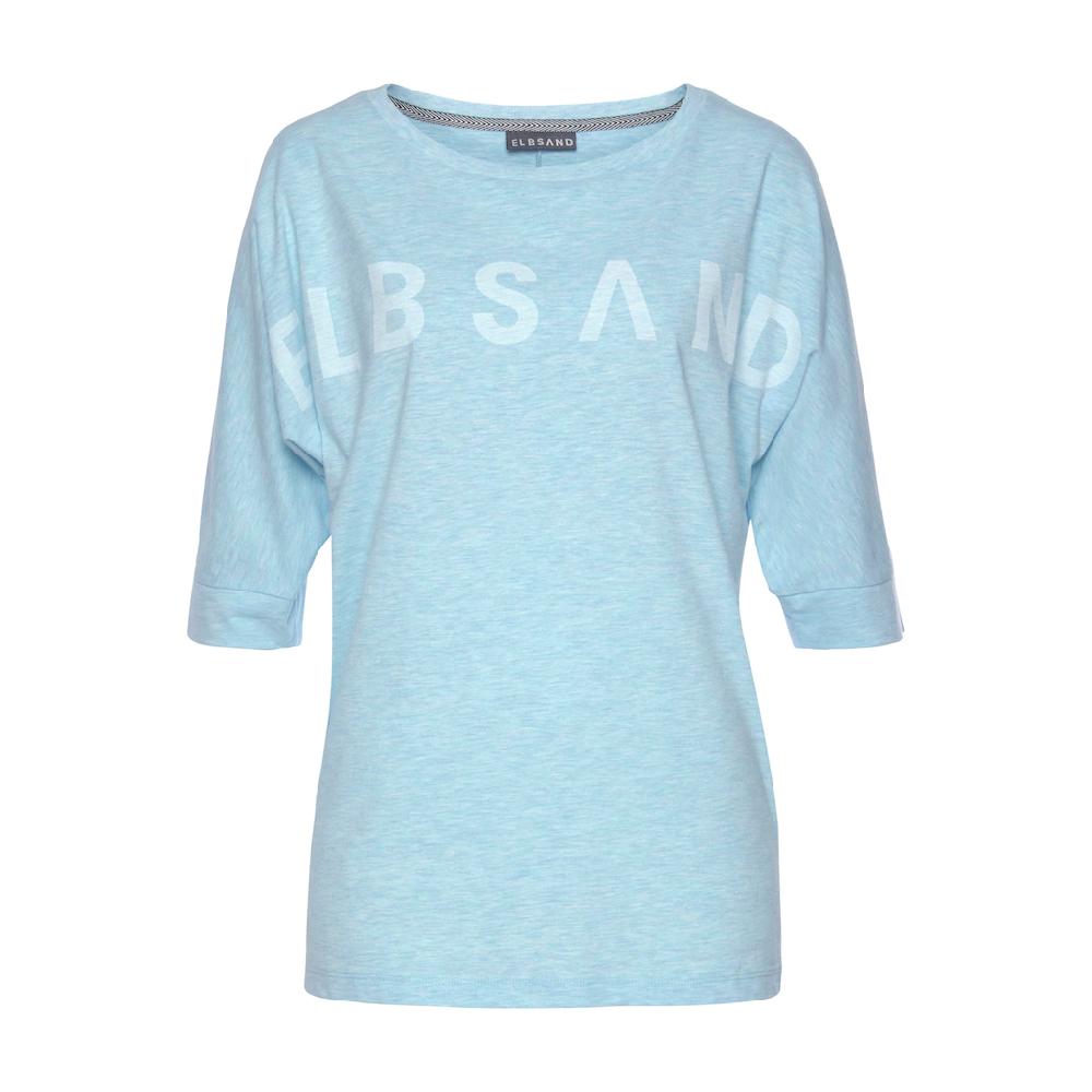 Elbsand Rundhals-Shirt »Iduna« mit Logodruck Baumwoll-Mix lockere Passform Sonderangebot