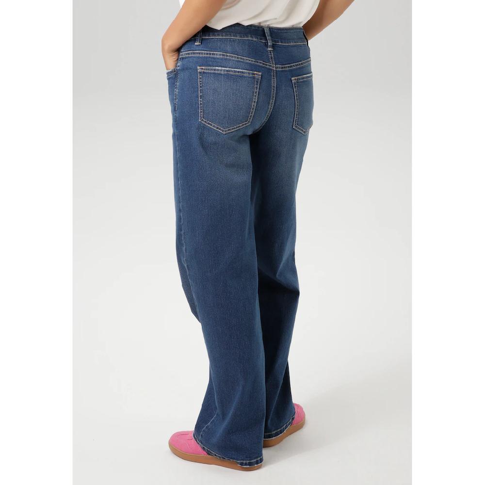 Aniston CASUAL Straight-Jeans mit trendig weitem Bein - NEUE KOLLEKTION Günstig kaufen