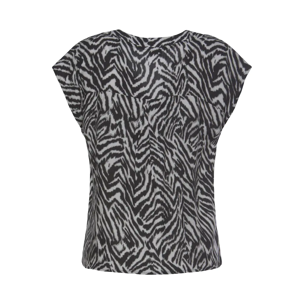 LASCANA Schlupfbluse mit Zebraprint und modischen Knöpfen Kurzarmbluse sommerlich Begrenztes Angebot
