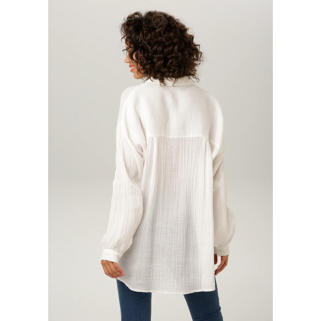 Aniston CASUAL Hemdbluse in trendiger Musselin-Qualität Online Shopping