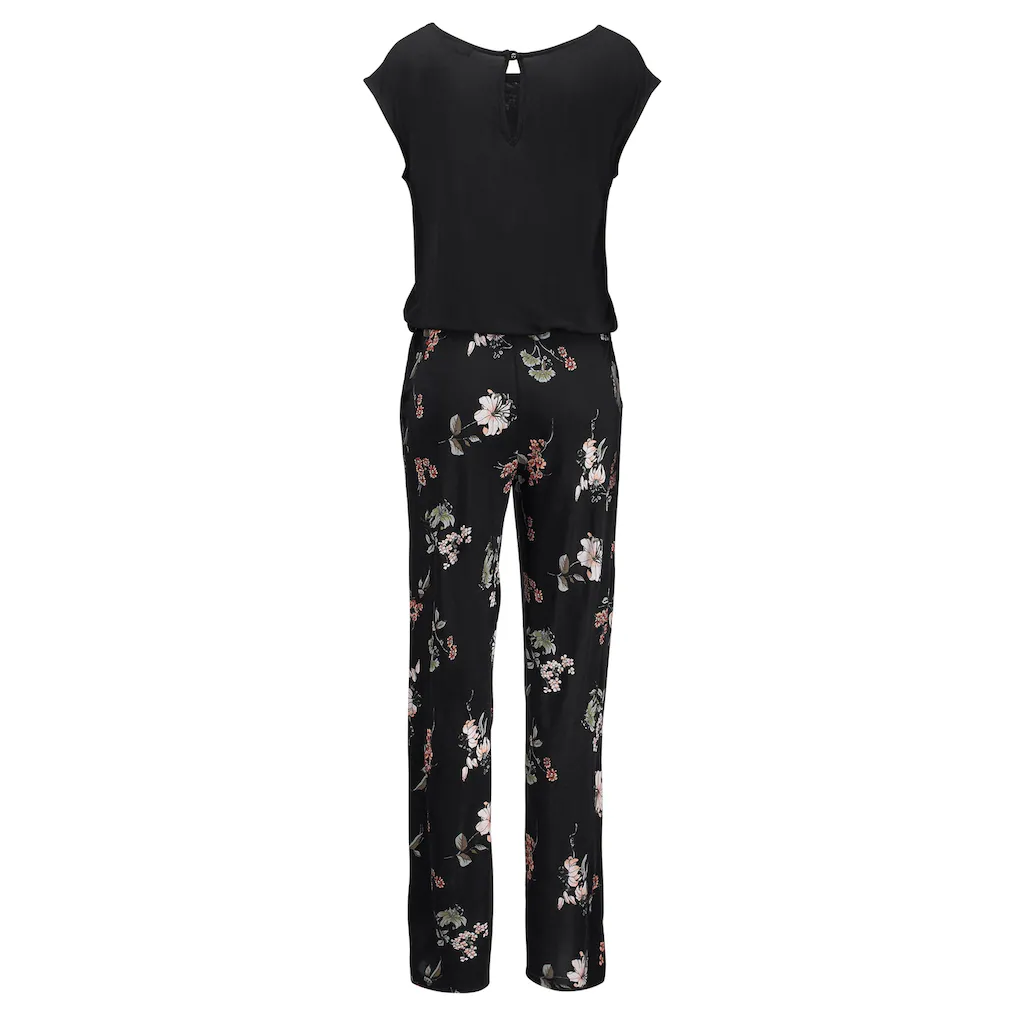 LASCANA Overall mit weitem Bein und Taschen lockerer Jumpsuit sommerlich Black Friday