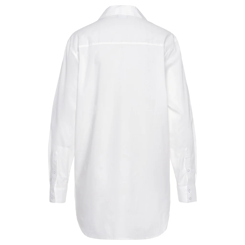 LASCANA Hemdbluse hinten länger geschnitten Damenbluse aus Baumwolle klassisch-elegant Valentinstagsangebot