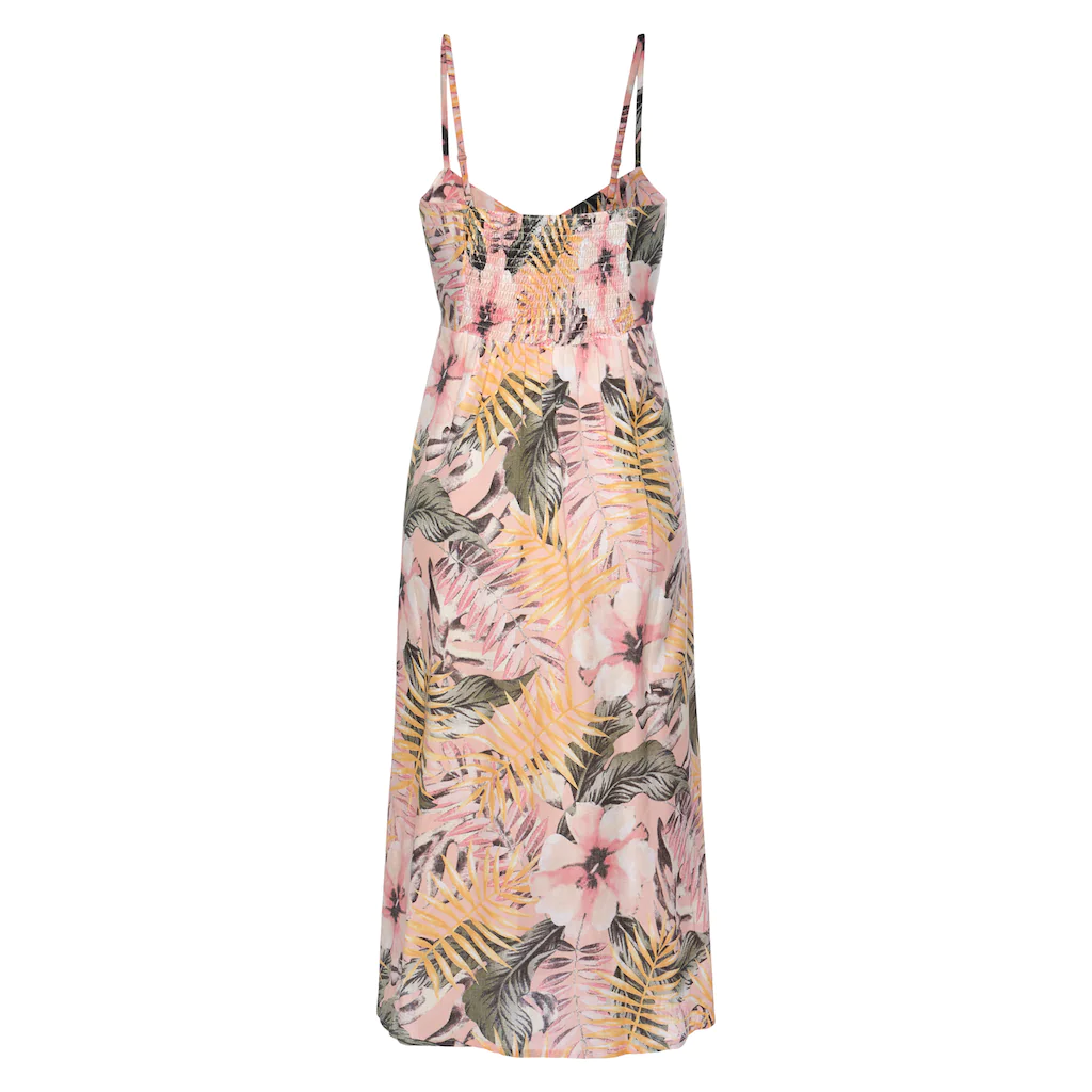 LASCANA Sommerkleid aus Leinenmix Midikleid mit Knopfleiste vorne Strandkleid Heißer Verkauf