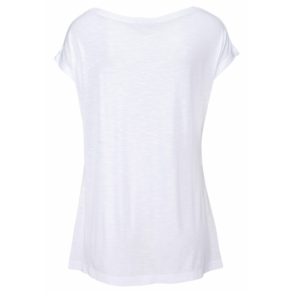 LASCANA Strandshirt mit Print und glänzendem Effekt Ethno-Look casual Online Outlet