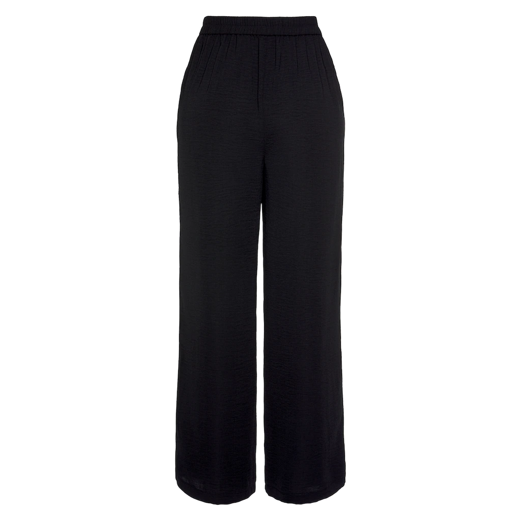 LASCANA Palazzohose mit Zierknöpfen und bequemen Bund elegante Stoffhose mit Taschen Bestseller