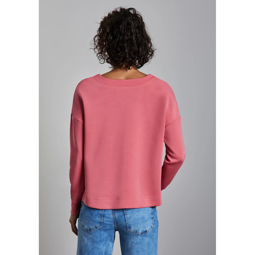 STREET ONE Langarmshirt mit V-Ausschnitt VIP-Rabatte