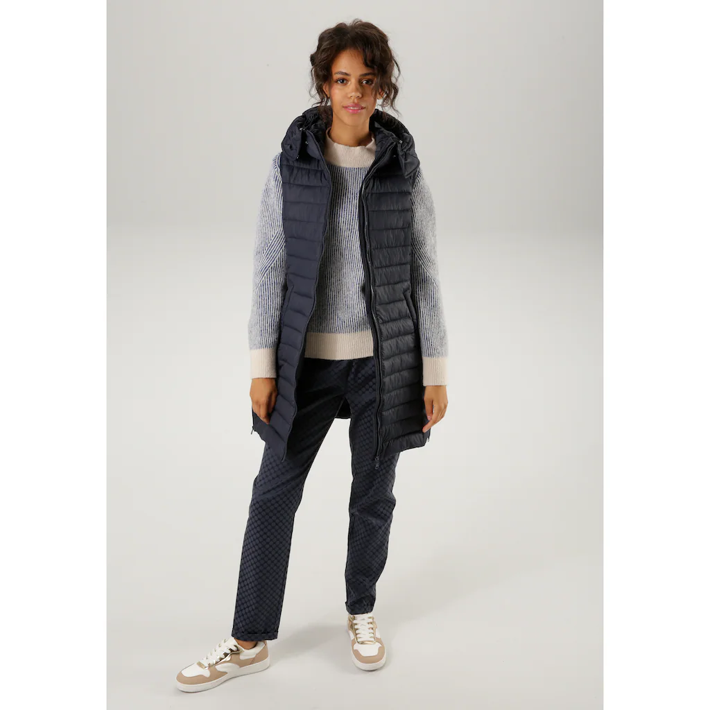 Aniston CASUAL Steppweste mit verstellbarer Kapuze Bis zu 60% Rabatt