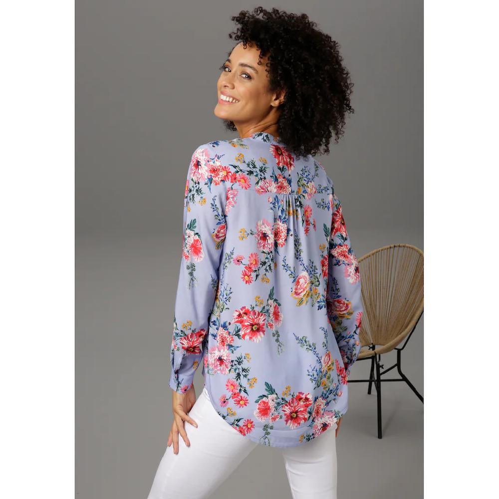 Aniston CASUAL Schlupfbluse mit farbenfrohem Blumendruck Nur noch ein Tag übrig
