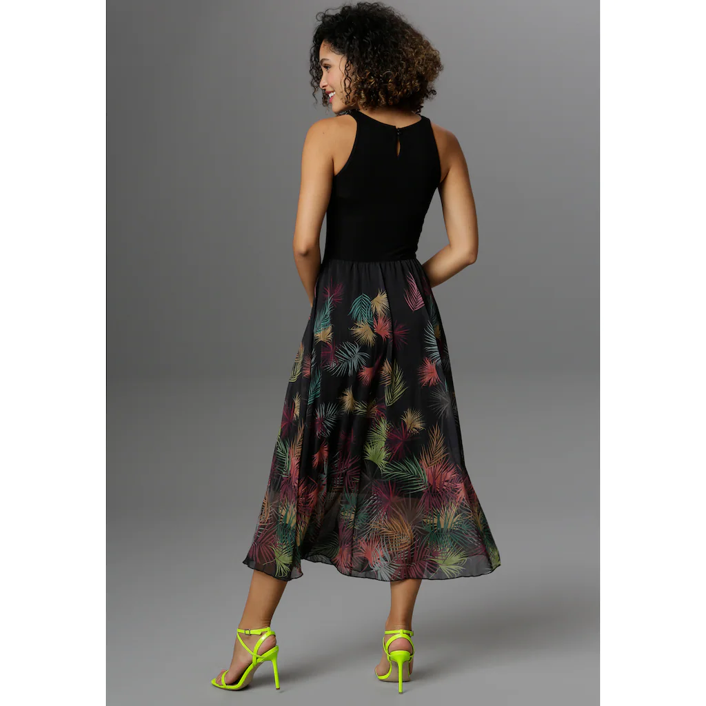 Aniston SELECTED Sommerkleid mit buntem Blätterdruck Online