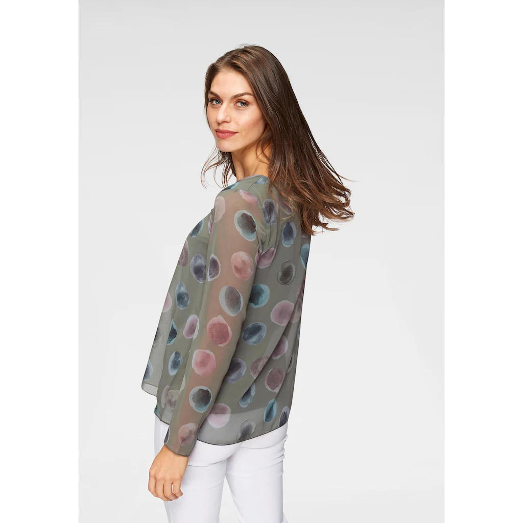 Aniston SELECTED Schlupfbluse mit blickdichtem Jerseyfutter Outlet