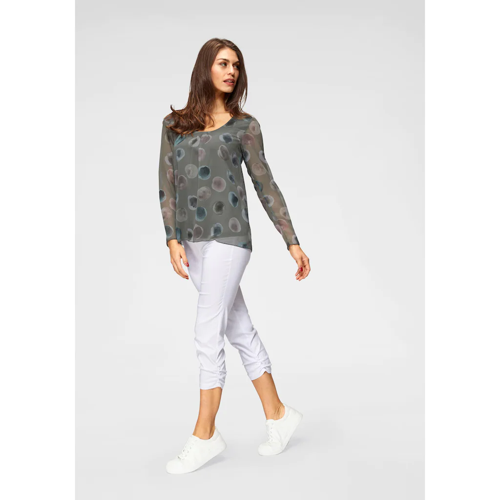 Aniston SELECTED Schlupfbluse mit blickdichtem Jerseyfutter Outlet